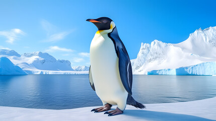 Fototapeta premium penguin in antarctica