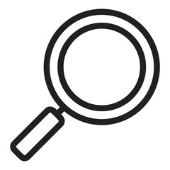 Outline magnifying glass icon design for search zoom and exploration