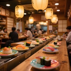 회전초밥집_컨베이어벨트_일본식당_내부