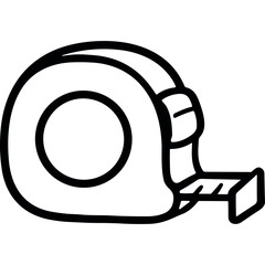 Measuring tape outline icon