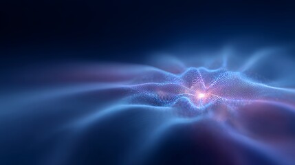 Obraz premium glowing light beams on dark blue background