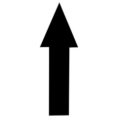 Fototapeta premium Bold upward arrow pointing symbol vector isolated on white design 