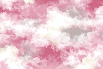 Abstract pink, white, and grey cloud-like formations