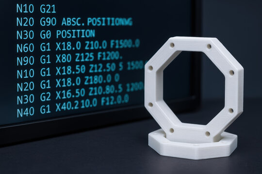 3D printed octagon prototype engineering education innovation machine code prototype part