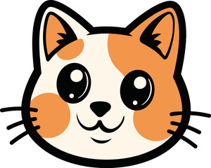 Adorable Cat Cartoon Character