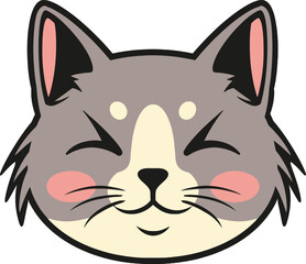 Adorable Cat Cartoon Character