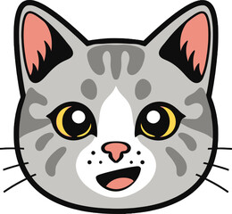 Adorable Cat Cartoon Character
