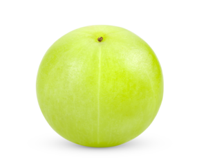 Fresh Indian gooseberries on transparent png ( Image from camera)