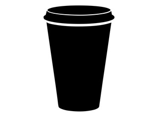coffee paper cup simple   silhouette vector,coffee paper cup s icon