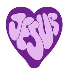 Jesus, written in a heart shape 