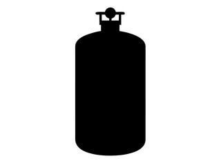 Gas Cylinder black silhouette vector,Gas Cylinder icon