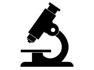 Microscope  black silhouette vector,Microscope icon