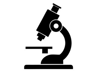 Microscope  black silhouette vector,Microscope icon