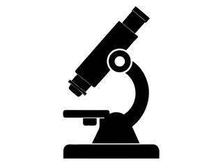 Microscope  black silhouette vector,Microscope icon