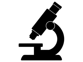 Microscope  black silhouette vector,Microscope icon