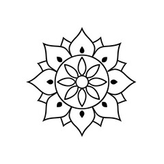 vibrant rangoli in mandala shape with diyas