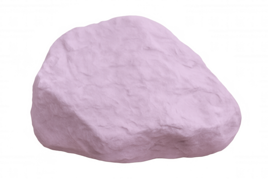 Pink rock with rough texture and irregular shape isolated on transparent background, ideal for nature-themed projects and compositions - Powered by Adobe