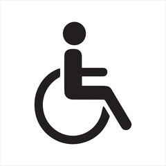 Wheelchair Accessibility Icon – Minimal Vector Disability and Mobility Aid Symbol