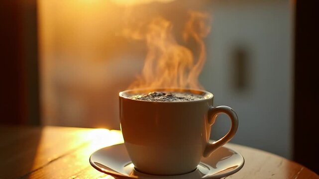 Enjoying turksih coffee in the morning light
