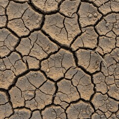 Cracked Earth Texture Arid Land, Drought, and Climate Change