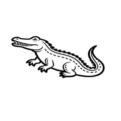 Alligator illustration isolated on white background