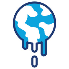 Obraz premium Global Warming mixed color icon