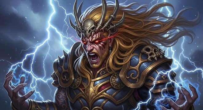 Focused Warrior Channeling Energy.