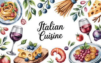 A beautifully framed composition featuring classic Italian cuisine elements. 