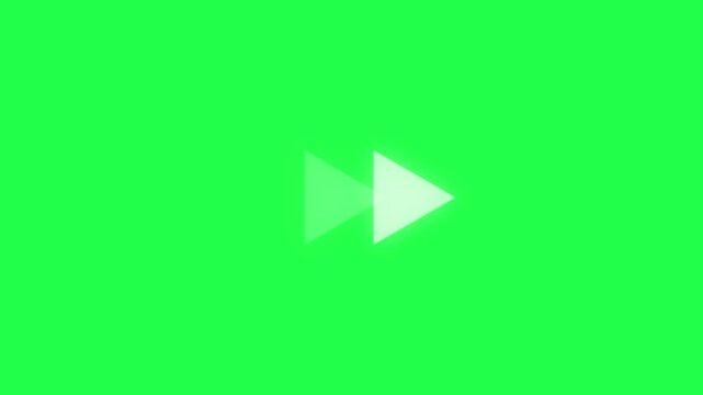 Green and white vector arrow sign icons for web design and player controls