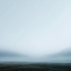 A Blank Canvas Of Sky Caused By Thick Obscuring Fog