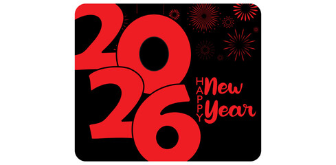2026 number design template. 2026 New Year logo text design. Vector illustration. 2026 new year with celebration background 01.eps