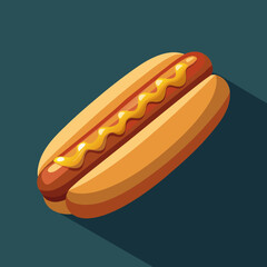 Delicious Hotdog with Mustard