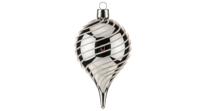 Isolated Silver Christmas Ornament
