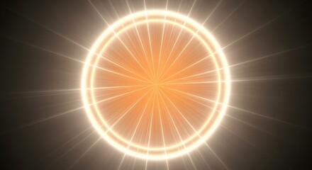 Obraz premium Bright orange portal with radiant light rays and glowing aura