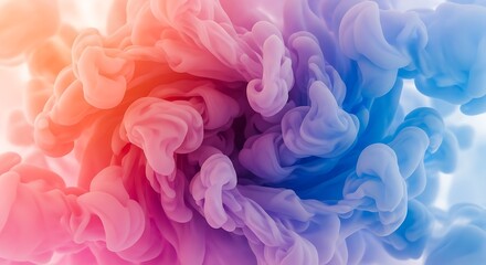 Colorful Ink Swirl Abstract Design.