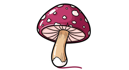 Isolated Cartoon Mushroom