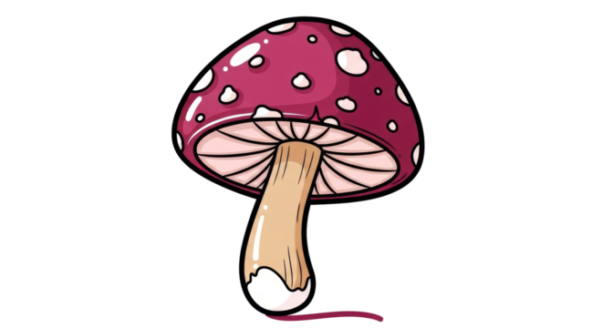 Isolated Cartoon Mushroom