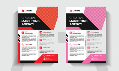 Creative Business Marketing Flyer Bundle. Corporate Agency Poster Templates. Modern Professional Advertising and Branding Layouts.