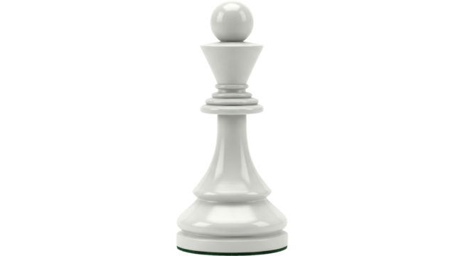 Isolated Chess Queen Piece