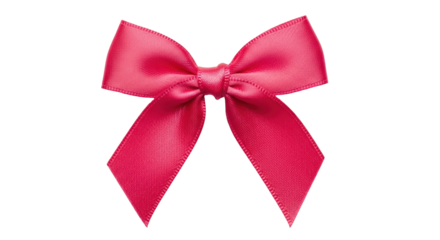 Isolated Pink Ribbon Bow