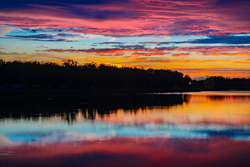Beautiful evening at Blue Lake