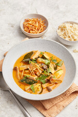 Crispy mushroom and potato curry