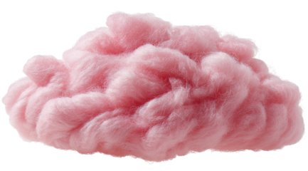 Fluffy, pink confectionery cloud