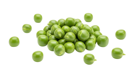 Isolated Green Peas Pile
