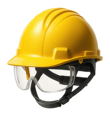 Naklejka premium Yellow construction helmet with impact protection