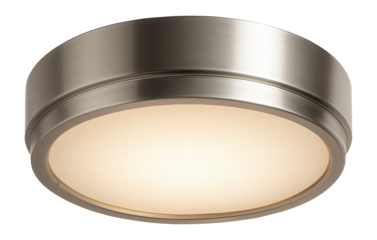 Surface-mounted light fixture with metal trim