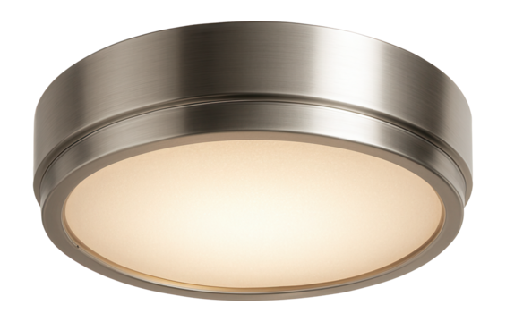Surface-mounted light fixture with metal trim