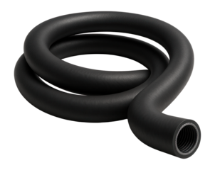 Flexible rubber hose with wire reinforcement