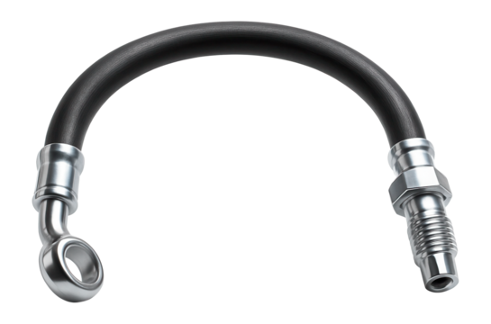 Brake line with metal fittings