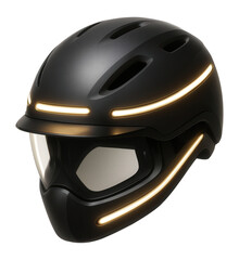 Fototapeta premium Helmet with integrated LED lights for increased visibility